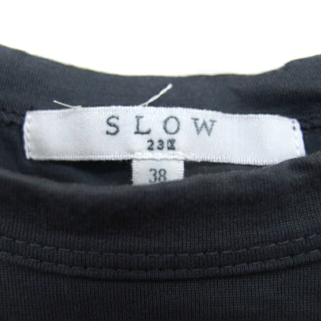【中古】23区 オンワード樫山 SLOW バッククロス クルーネック カットソー コットン 綿 ノースリーブ 38 グレー /NT24 レディース 【ベクトル 古着】 260806 vectorpremium-19316301 ブランド古着ベクトルプレミアム店 サンプル画像3
