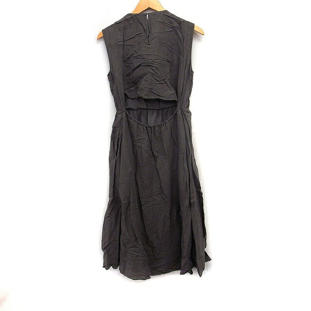 【中古】ミラオーウェン Mila Owen フレア ワンピース ロング丈 ノースリーブ 無地 リネン 麻 1 グレー 灰 /FT24 レディース 【ベクトル 古着】 260803 vectorpremium-19310049 ブランド古着ベクトルプレミアム店 サンプル画像2