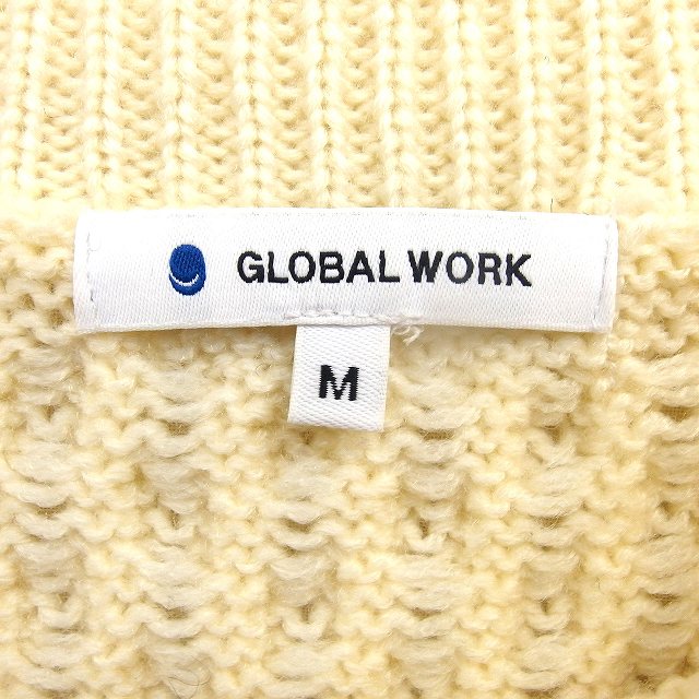 【中古】グローバルワーク GLOBAL WORK ラグランスリーブ ニット セーター アラン模様 クロップド 長袖 M アイボリー /NT31 レディース 【ベクトル 古着】 260916 vectorpremium-19416577 ブランド古着ベクトルプレミアム店 サンプル画像3