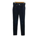 【中古】リーバイス Levi's パンツ デニム ジーンズ スキニー ロング ジップフライ W24 L32 紺 ネイビー レディース 【ベクトル 古着】 220719