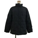 【中古】サンヨーコート SANYO COAT コート ジャケット ダウン スタンドカラー ジップアップ ミドル 比翼仕立て 無地 長袖 9 黒 ブラック レディース 【ベクトル 古着】 231117