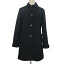 【中古】イエナ IENA コート ステンカラー シングル ミドル ウール 長袖 黒 ブラック レディース 【ベクトル 古着】 240304(4)