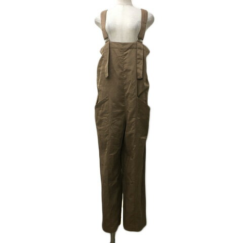 【中古】ジーナシス JEANASIS サロペット パンツ ワイド ロング センターシーム 光沢 無地 リネン混 F 茶 ブラウン レディース 【ベクトル 古着】 240521 【中古】ジーナシス JEANASIS サロペット パンツ ワイド ロング センターシーム 光沢 無地 リネン混 F 茶 ブラウン レディース 【ベクトル 古着】 240521