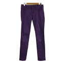 【中古】アズールバイマウジー AZUL by moussy パンツ デニム ジーンズ スキニー ロング ジップフライ M 紫 パープル レディース 【ベクトル ...