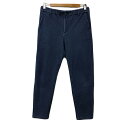 【中古】エル ELLE パンツ デニム ジーンズ テーパード ロング ウエストゴム インディゴ ジップフライ 38 青 紺 ブルー ネイビー レディース 【ベク...