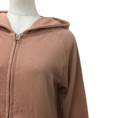 【中古】未使用品 ミスティウーマン mysty woman パーカー フーディー スウェット ジップアップ 無地 ラメ 長袖 F ピンク レディース 【ベクトル 古着】 241022