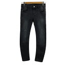 【中古】ザラ トラファルック ZARA Trafaluc パンツ デニム ジーンズ スキニー クロップド ジップフライ ダメージ加工 ストレッチ USA 04 ...