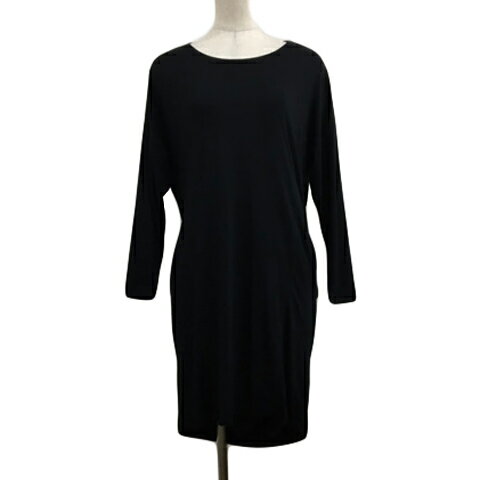 【中古】ジャーナルスタンダードレサージュ journal standard L'essage ワンピース チュニック Iライン ミニ プルオーバー バックオープン 無地 長袖 黒 ブラック レディース 【ベクトル 古着】 240906