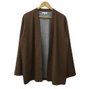 【中古】グローバルワーク GLOBAL WORK カーディガン 前開き ワッフル 無地 長袖 XL 茶 ブラウン メンズ 【ベクトル 古着】 250408