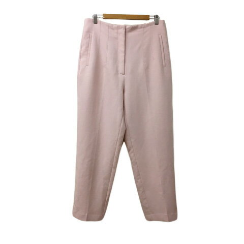 【中古】ザラ ZARA パンツ テーパード ロング ハイウエスト 無地 センタープレス USA XL ピンク レディース 【ベクトル 古着】 240830