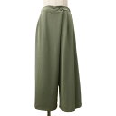 【中古】テチチ Te chichi TERRASSE パンツ ワイド ラップ風 ロング F 緑 グリーン レディース 【ベクトル 古着】 241002