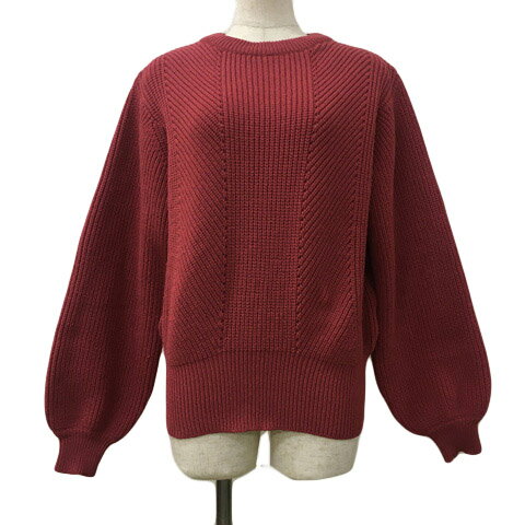【中古】アーバンリサーチ URBAN RESEARCH items セーター ニット プルオーバー クルーネック 無地 長袖 Free ピンク 赤 レッド レディース 【ベクトル 古着】 241011