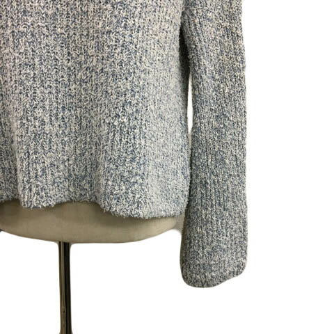 【中古】アングリッド UNGRID セーター ニット プルオーバー ラウンドネック スリット メランジ 長袖 F 青 白 ブルー ホワイト レディース 【ベクトル 古着】 241112