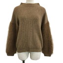 【中古】キャサリンロス KATHARINE ROSS セーター ニット プルオーバー モックネック ナイロン 切替 シャギー 無地 長袖 M 茶 ブラウン レディース 【ベクトル 古着】 241122(4)