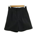 【中古】カスタネ Kastane パンツ ショート キュロット タック ウエストゴム 無地 F 黒 ブラック レディース 【ベクトル 古着】 241122