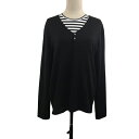 【中古】コムサイズム COMME CA ISM アンサンブル 2点セット セーター ニット ヘンリーネック 無地 カットソー Tシャツ クルーネック ボーダー ...