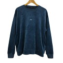 【中古】レイジブルー RAGEBLUE トレーナー カットソー プルオーバー クルーネック ベロア調 刺繍 ロゴ 長袖 M 青 ブルー メンズ 【ベクトル 古着...