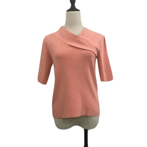 【中古】ロペピクニック ROPE Picnic セーター ニット プルオーバー カシュクール 無地 五分袖 38 ピンク レディース 【ベクトル 古着】 250305