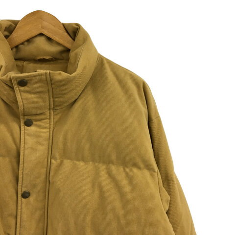 【中古】エドウィン EDWIN ジャケット ダウン スタンドカラー ジップアップ 無地 コーデュロイ 長袖 M 黄 イエロー メンズ 【ベクトル 古着】 250107