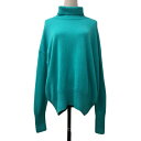 【中古】グリーンレーベルリラクシング ユナイテッドアローズ green label relaxing セーター ニット プルオーバー タートルネック ウール ナイロン 無地 長袖 青 ブルー レディース 【ベクトル 古着】 250218(4)