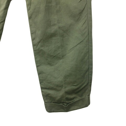 【中古】アーバンリサーチ ドアーズ URBAN RESEARCH DOORS パンツ テーパード ロング タック ウエストゴム イージー リネン混 無地 36 緑 グリーン レディース 【ベクトル 古着】 250402