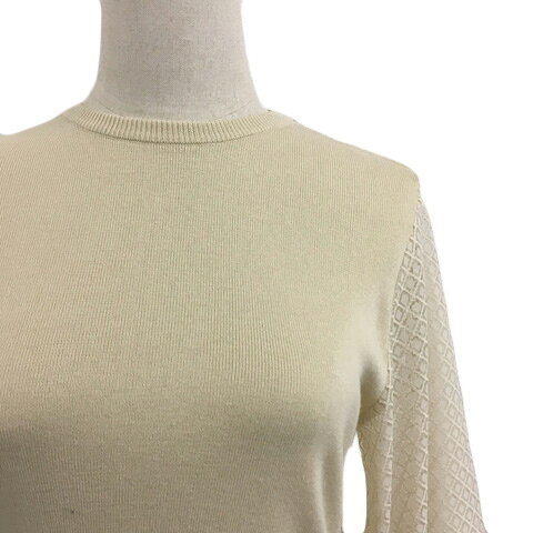 【中古】未使用品 オドラント ナノ・ユニバース ODORANTES nano・universe セーター ニット プルオーバー クルーネック 切替 レース 長袖 S ベージュ レディース 【ベクトル 古着】 250310 vectorpremium-18385679 ブランド古着ベクトルプレミアム店 サンプル画像2