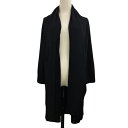 【中古】セオリー Theory カーディガン ニット ロング 無地 前開き トッパー マフラー ウール リブ 長袖 S 黒 ブラック レディース 【ベクトル 古着】 250318