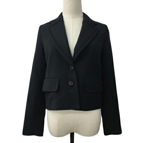 【中古】ジルバイジルスチュアート JILL by JILLSTUART ジャケット テーラード シングル レース センターベント 無地 長袖 S 黒 ブラック レディース 【ベクトル 古着】 250402 【中古】ジルバイジルスチュアート JILL by JILLSTUART ジャケット テーラード シングル レース センターベント 無地 長袖 S 黒 ブラック レディース 【ベクトル 古着】 250402
