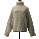 【中古】セレクトモカ SELECT MOCA セーター ニット プルオーバー ハイネック ローゲージ 無地 長袖 F ベージュ レディース 【ベクトル 古着】 250331