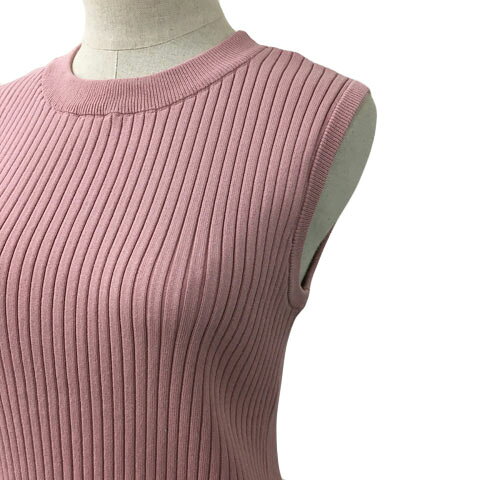【中古】ミラオーウェン Mila Owen カットソー ニット プルオーバー クルーネック リブ スリット ノースリーブ 0 ピンク レディース 【ベクトル 古着】 250516 vectorpremium-18472123 ブランド古着ベクトルプレミアム店 サンプル画像2