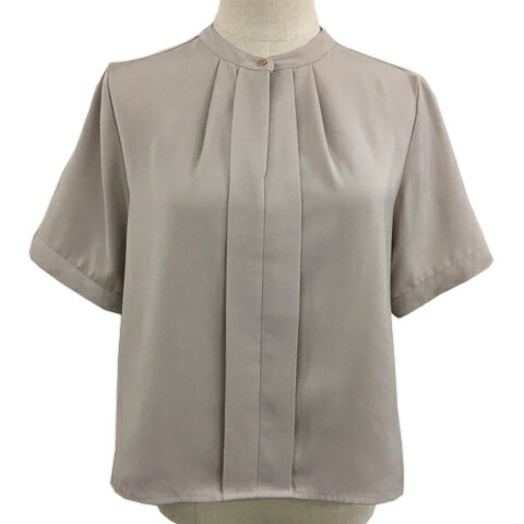 【中古】ナチュラルビューティーベーシック NATURAL BEAUTY BASIC ブラウス カットソー ラウンドネック シフォン フロントタック 無地 半袖 S ベージュ レディース 【ベクトル 古着】 250602 【中古】ナチュラルビューティーベーシック NATURAL BEAUTY BASIC ブラウス カットソー ラウンドネック シフォン フロントタック 無地 半袖 S ベージュ レディース 【ベクトル 古着】 250602