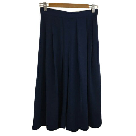 【中古】ビス ViS color パンツ ワイド クロップド ガウチョ タック 無地 ウエストゴム M 紺 ネイビー レディース 【ベクトル 古着】 250602 【中古】ビス ViS color パンツ ワイド クロップド ガウチョ タック 無地 ウエストゴム M 紺 ネイビー レディース 【ベクトル 古着】 250602