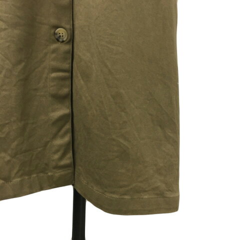 【中古】シンプリシテェ SIMPLICITE シャツワンピース Iライン ロング Vネック 無地 五分袖 S 緑 グリーン レディース 【ベクトル 古着】 250821