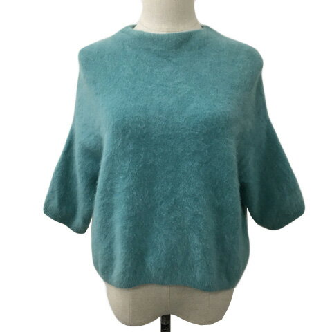 【中古】ボールジー BALLSEY トゥモローランド セーター ニット ラウンドネック プルオーバー 無地 ウール 七分袖 S 緑 グリーン レディース 【ベクトル 古着】 250821(4)