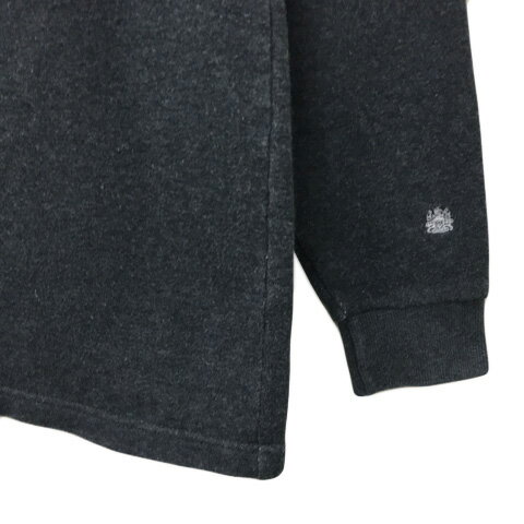 【中古】アクアスキュータム AQUASCUTUM トレーナー ラウンドネック プルオーバー 裏起毛 無地 長袖 MEDIUM グレー メンズ 【ベクトル 古着】 251001