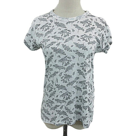 Three-Quarter - 【中古】ラグ&ボーン RAG&BONE Tシャツ カットソー クルーネック プルオーバー 総柄 半袖 S/P 白 黒 ホワイト ブラック レディース 【ベクトル 古着】 260423