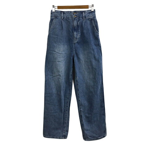 【中古】グローバルワーク GLOBAL WORK パンツ デニム ジーンズ ワイド ロング ハイウエスト ウエストゴム ジップフライ M 青 紺 ブルー ネイビー レディース 【ベクトル 古着】 260924 vectorpremium-19473475 ブランド古着ベクトルプレミアム店 パッケージ画像