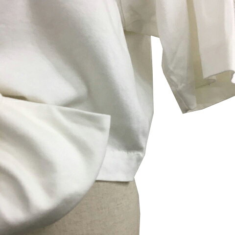 【中古】ナノユニバース nano universe カットソー Tシャツ プルオーバー ラウンドネック 無地 ショート丈 フロントリボン 五分袖 38 白 ホワイト レディース 【ベクトル 古着】 260724 vectorpremium-19297564 ブランド古着ベクトルプレミアム店 サンプル画像3