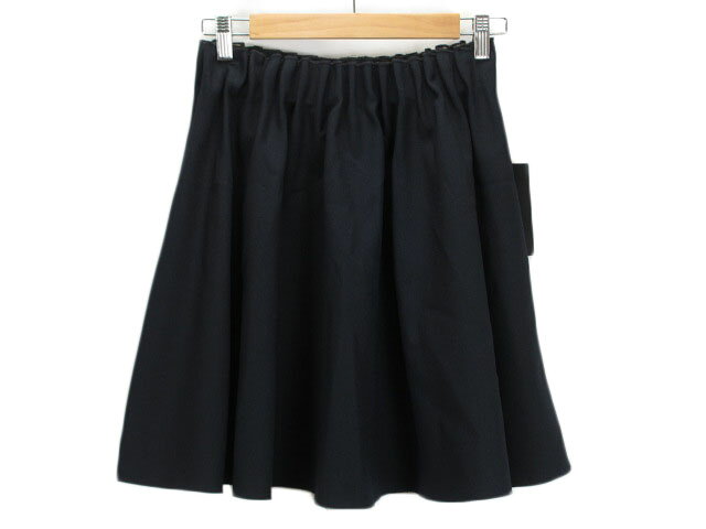 【中古】未使用品 ザラ ベーシック ZARA BASIC スカート フレア ギャザー M 紺 ネイビー レディース 【ベクトル 古着】 191030 ベクトルプレミアム店