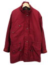 【中古】エディーバウアー EDDIE BAUER 90s 黒タグ ビンテージ マウンテンパーカー アウトドア ツイル ウール S/P 赤 レッド レディース 【...