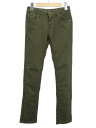 【中古】グローブ grove パンツ スキニー ストレッチ M 緑 カーキ レディース 【ベクトル 古着】 220926