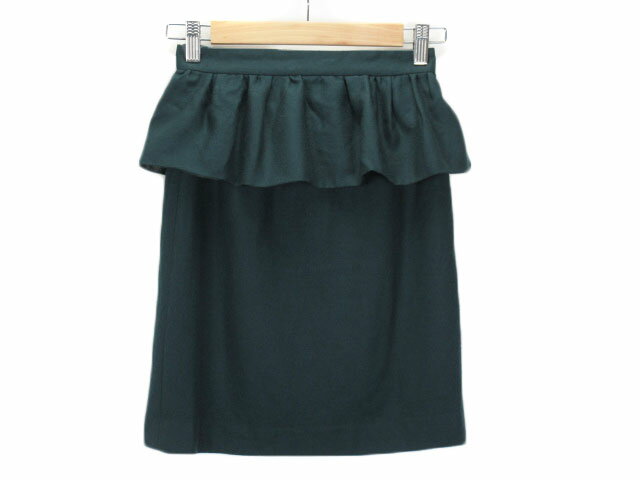 Rakuten - 【中古】プロポーション ボディドレッシング PROPORTION BODY DRESSING スカート タイト ペプラム ウール 1 緑 グリーン レディース 【ベクトル 古着】 221127