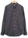 【中古】ジェイクルー J.CREW シャツ ボタンダウン 総柄 長袖 XS グレー メンズ 【ベクトル 古着】 221225