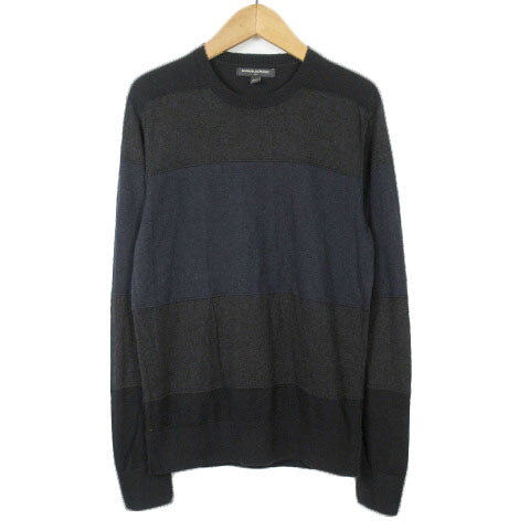 Crew Neck - 【中古】バナナリパブリック BANANA REPUBLIC セーター ニット クルーネック 長袖 コットン XXS 黒 ブラック 紺 ネイビー レディース 【ベクトル 古着】 230206