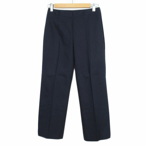 Cotton - 【中古】ランズエンド LANDS' END パンツ クロップド センタープレス ストレッチ コットン 7 紺 ネイビー レディース 【ベクトル 古着】 201021 ベクトルプレミアム店