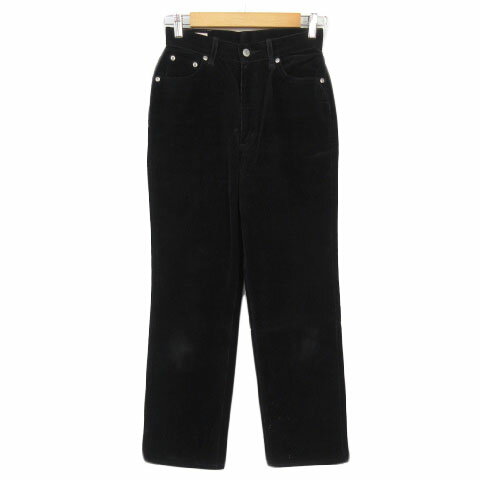 【中古】エドウィン EDWIN 4030 INTERNATIONAL BASIC パンツ コーデュロイ ストレート 30 黒 ブラック レディース 【ベクトル 古着】 210410