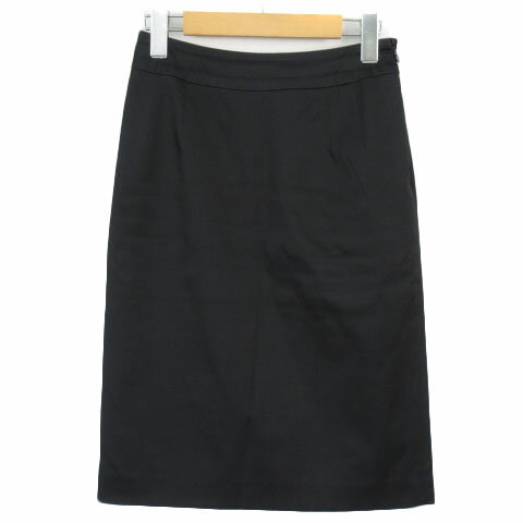 【中古】エフデ ef-de スカート タイト スリット ストレッチ 黒 ブラック レディース 【ベクトル 古着】 210418