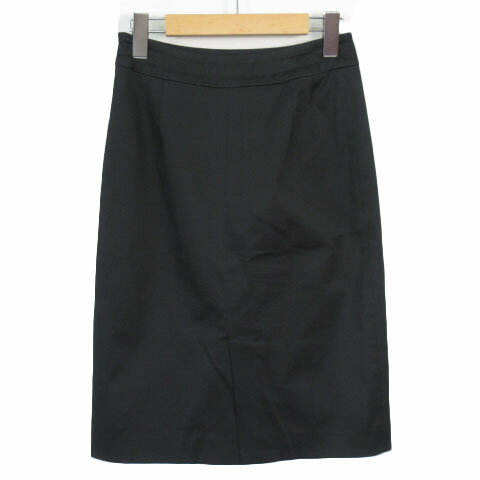 【中古】エフデ ef-de スカート タイト スリット ストレッチ 黒 ブラック レディース 【ベクトル 古着】 210418