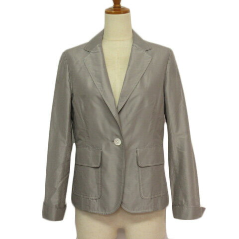 【中古】アクアスキュータム AQUASCUTUM ジャケット テーラード シルク 9 グレー レディース 【ベクトル 古着】 220728 【中古】アクアスキュータム AQUASCUTUM ジャケット テーラード シルク 9 グレー レディース 【ベクトル 古着】 220728