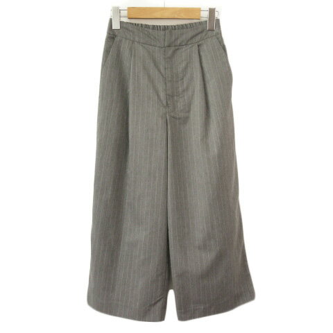 【中古】アーバンリサーチ URBAN RESEARCH パンツ ワイド ストライプ F グレー レディース 【ベクトル 古着】 221008